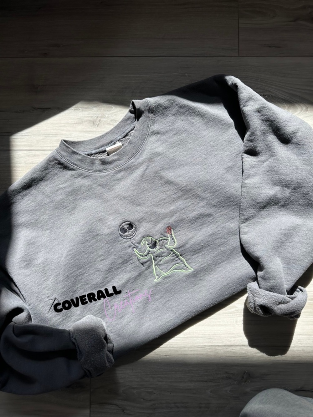 *CUSTOM* Oogie Boogie Embroidered Sweatshirt